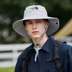 Sombrero de Pescador con Ala Ancha, Protección UV, Transpirable, para Senderismo y Pesca al Aire Libre, Unisex, para Adultos, Color Gris Claro - Product Image 3