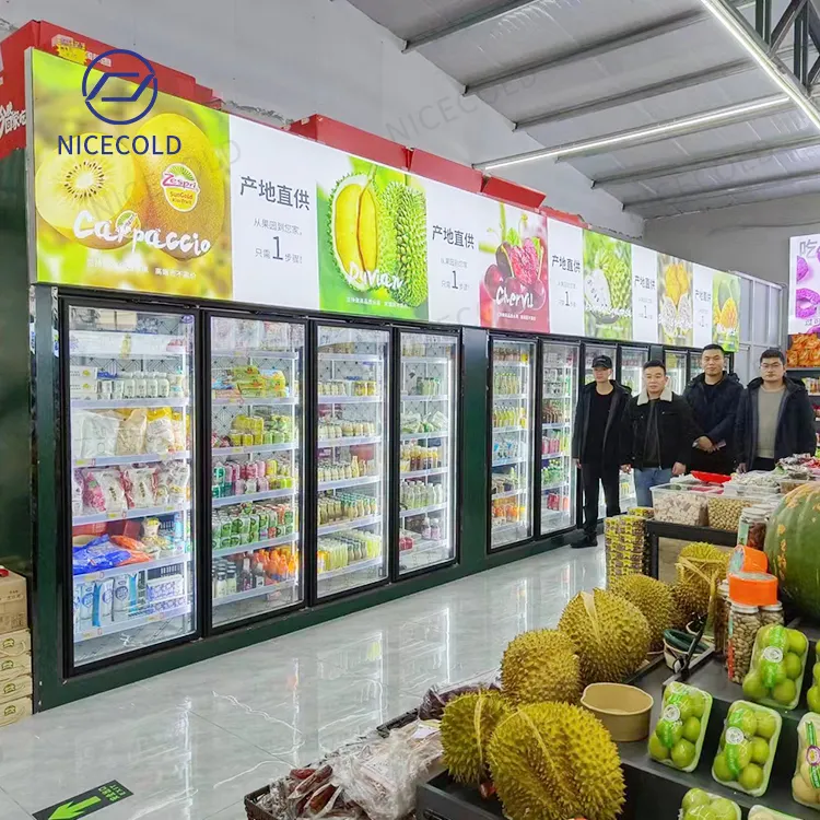 Refrigeration Equipment Glass Door Walk-In Coolers   Freezer Cold Room for Fruit Flower and Vegetable