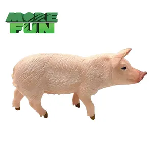 Gerçekçi yüksek simülasyon OEM ODM PVC plastik hayvan oyuncakları gerçekçi domuz hayvan heykelcik çevre dostu Oink oyuncaklar