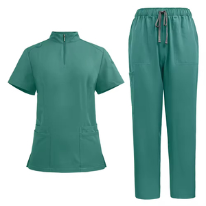 Venta al por mayor con logotipo personalizado antiarrugas suave mujeres Scrubs Hospital peluquería uniforme médico Scrubs enfermera <span class=keywords><strong>Scrub</strong></span> <span class=keywords><strong>Jogger</strong></span> uniformes conjuntos - Product Image 6