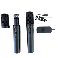 Tren baru 2.4G profesional hitam dinamis genggam mikrofon akurat Pro Audio nirkabel dengan Receiver untuk bernyanyi