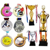 Trofeo con diseño personalizado de Metal, puño dorado del ejército, Copa de Turquía y medallas