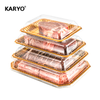 KY2-250 Jetable Or Sushi Plateaux Boîte D'emballage Effectuer Conteneur À Emporter Boîte En Plastique à Aller Conteneurs