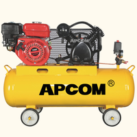 Compresseur d'air à piston portable à essence 3HP 4HP 5HP 6HP 2.2kW 3kW 4kW 5.5kW Pompe à air mobile industrielle avec réservoir