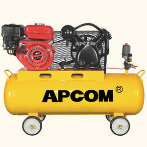 Compresor de aire de pistón portátil a gasolina y diésel de 8 bar y 12.5 bar, bomba de aire de pistón industrial móvil con tanque de aire en venta - Product Image 1