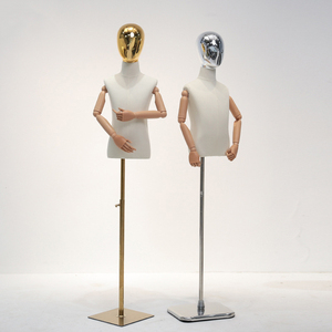 High End Kids Mannequins in Stock <strong>Model</strong> Props Half Body for <strong>Children's</strong> Clothing Store Window Electroplated Head <strong>Model</strong> Rack - Product Image 2