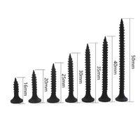 Vis de machine de haute qualité pour cloisons sèches en plâtre noir de 20 mm, 25 mm, 30 mm, 40 mm, 50 mm, M3.5, M4.2, couleur noir/gris, pour l'Amérique du Sud