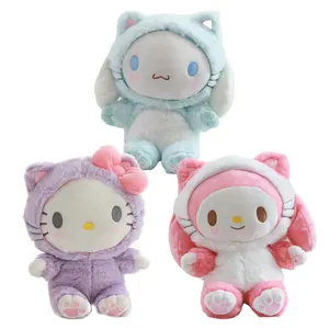 Custom Cute Lovely Stuffed Dolls Soft Big Face Cat Baby Toys Fluffy Accessories Plush Toy