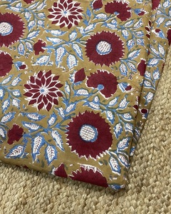 Tela de Algodón Suave con Diseño Floral Estampado a Mano en India, Ropa de Verano, Estilo Africano, Artesanía para Confección de Vestidos, Bolsos y Cortinas - Product Image 2