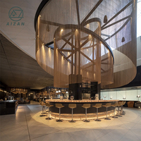 Meubles de bar commerciaux design de comptoir de bar rond de grande taille de luxe pour salon d'hôtel salon d'aéroport restaurant