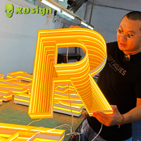Lettres en relief 3D personnalisées Infinity Abyss, en acrylique transparent, étanches, contrôlées par Bluetooth, pour les magasins, les bars et les camions de nourriture en extérieur