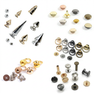 Rivets à double capuchon, capuchon de 12 mm, rivets à tige de 7 mm, clous épais de haute qualité noirs et argentés Agcl pour vêtements - Product Image 1
