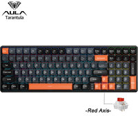 Clavier mécanique AULA S100 PRO, nouveau, 99 touches, rétroéclairage RVB, plastique, hot-swap, trois modes, 2.4G, USB C, ergonomique, pour ordinateur de bureau