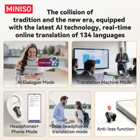 Écouteurs MINISO MS112 AI Translation NOUVEAU V6.0, écouteurs d'extérieur, lecture de musique, compatibles Android et iOS