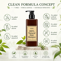 Shampoo à base d'extraits végétaux de qualité supérieure, sans sulfate, pour le soin du cuir chevelu et l'épaississement des cheveux, idéal pour une utilisation quotidienne en salon et à domicile (Marque privée OEM)