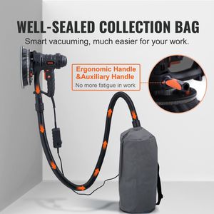 Lijadora de paneles de yeso DB 800W con motor de cepillo 1200-2300RPM Velocidad variable y función de vacío automático - Product Image 6