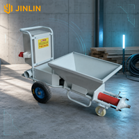 Machine à projeter du mortier certifiée CE 7,5 kW, équipement de pulvérisation haute pression à grand débit pour isolation ignifuge et construction