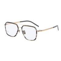 Lunettes classiques bleues anti-lumière et anti-reflets pour hommes, en métal, bloquant la lumière bleue pour ordinateur