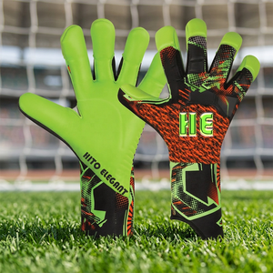 Gants de gardien de but de football professionnels avec une forte adhérence, protection des doigts et sangle de poignet réglable antidérapante, confortables - Product Image 4