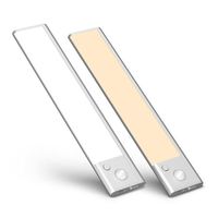 Lampes LED sans fil rechargeables et personnalisables pour placard et armoire avec capteur de mouvement et chargement USB