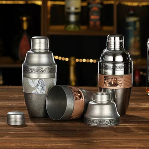 Hot Selling Roestvrij Staal Boston <span class=keywords><strong>Shaker</strong></span> Chaplin Patroon Ontwerp <span class=keywords><strong>Bar</strong></span> Tools Set Voor Barman Gebruik - Product Image 2