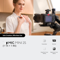 Mikrofon Dinamis Genggam Original Mic Mini 2S (2 TX + 1 RX + Kotak Pengisian Daya) Rekaman 28 Jam 32-bit Float Ringan Peredam Kebisingan