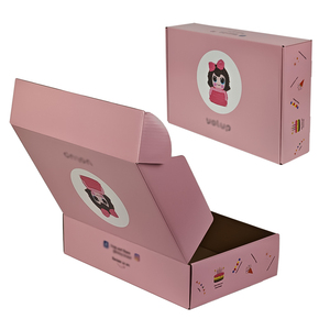 Boîtes <span class=keywords><strong>d</strong></span>'expédition postales en carton rose personnalisées, emballages en carton, boîtes <span class=keywords><strong>d</strong></span>'expédition postales avec impression <span class=keywords><strong>de</strong></span> logo - Product Image 3