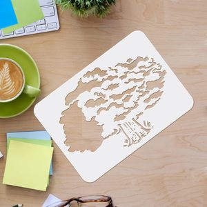 5pcs 11.7x8.3 inch tái sử dụng nhựa cây Giấy nến bao gồm thông/Cypress/Aspen cây cuộc sống cây cho vải gỗ tường trang trí DIY - Product Image 2