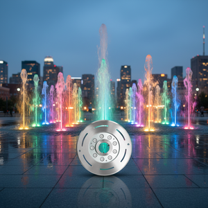 Lumière de fontaine submersible LED étanche en acier inoxydable à commande DMX DALI à changement de couleur IP68 pour usage extérieur - Product Image 6