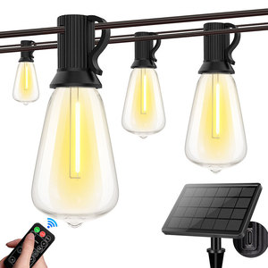 Ngoài trời Festoon LED năng lượng mặt trời chuỗi đèn IP67 shatterproof PVC <span class=keywords><strong>Globe</strong></span> st38 25/50/100ft với dây đồng cho đám cưới trang trí nội thất vườn - Product Image 1