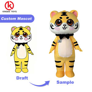 Trang phục <span class=keywords><strong>mascot</strong></span> thú bông hoạt hình tùy chỉnh Kinqee, hiệu ứng hóa trang, <span class=keywords><strong>mascot</strong></span> hổ tùy chỉnh - Product Image 1