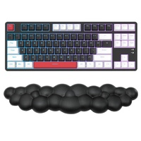 Reposamuñecas Ergonómico de Cuero PU y Espuma Viscoelástica con Forma de Nube, Personalizable con Logotipo, para Teclado y Ratón, Ideal para Juegos