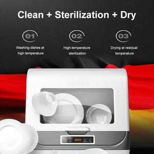 Mini lavavajillas eléctrico para uso doméstico en hoteles, selección de 3 engranajes con operación Simple, instalación de escritorio, carcasa de plástico - Product Image 5