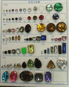 เย็บแบบแบนบนหินอะคริลิคหินเย็บอะคริลิคใส AB - Product Image 3