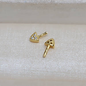 Accesorio DIY de Plata 925 Hecho a Mano con Perlas Barrocas en Forma de Orejas de Gato - Chapado en Oro, Pan en Forma de Orejas de Gato al Vapor, 1 Par 4053 - Product Image 3