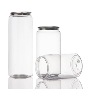 Vasos de Plástico PET Transparentes Personalizados de 330 ml y 500 ml, Latas Vacías Transparentes para Jugo, Café, Bebidas, Refrescos, Máquina Selladora - Product Image 1