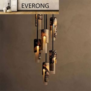 Lustre suspendu en pierre naturelle LED de style nordique de luxe pour hôtel, restaurant, salon et salle <span class=keywords><strong>à</strong></span> manger - Product Image 5