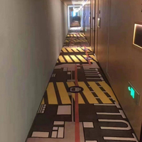 Hotel de 5 estrellas Axminster Impresión personalizada Pasillo de pared a pared Hall Hotel Lobby Alfombra