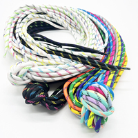 1000 couleurs en stock 5MM rond Polyester tresse lacet coloré moucheté vêtement pantalon cordon de serrage