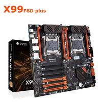 Motherboard South China F8D PLUS LGA 2011-3 Xeon X99 baru, mendukung dual Intel E5 2640 2666 2670 2696 V3 V4 CPU, DDR4