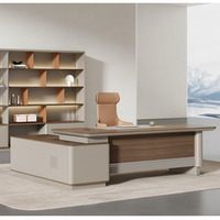 Bureau de direction moderne en forme de L, nouvelle table de bureau pour patron, usage commercial, bureau de luxe pour PDG et directeur, bureau informatique