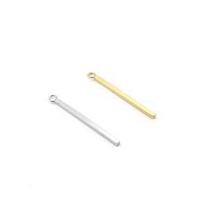 Anno Jewelry Barre carrée en acier inoxydable avec anneau soudé pour boucles d'oreilles, accessoires de bijoux DIY, longueur 30 mm - Product Image 5
