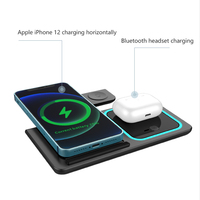 Support de chargeur sans fil multifonction pliable 3 en 1 Cargadores 15w Station de charge rapide