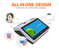 POS-терминал ZHONGJI AO20 Mini Desktop All-in-One с 11,6-дюймовым экраном, встроенным 80-мм термопринтером чеков, четырехъядерным процессором Intel, 4 ГБ/8 ГБ ОЗУ, Windows