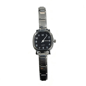 Best-seller in acciaio inox fascia elastica retrò forma quadrata fai da te orologio <span class=keywords><strong>italiano</strong></span> movimento al quarzo vetro quadrante puntatore - Product Image 5