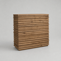 Commode de rangement à 5 tiroirs en chêne massif gravé, design unique, luxe, fait main, moderne, pour chambre haut de gamme