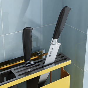 Stainless Steel Knife Rack Wall Mounted Multi Function Kitchen Storage Organizer Cutting Board Holder Minimalist Design - Product Image 4