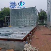 Torre de Tanque de Agua Elevada con Estructura de Acero Galvanizado por Inmersión en Caliente, Tamaño y Altura Personalizados, Económica, 10 m