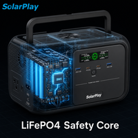 Générateur solaire Solarplay 300W 288Wh, mini batterie LiFePO4 pour le camping, station d'alimentation portable