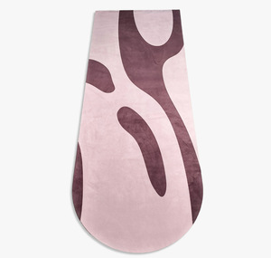 Tapis de yoga personnalisé en suède antidérapant, absorbant les chocs, ovale, demi-lune, élargi, en mousse PU de luxe, antibactérien, 183 cm - Product Image 6